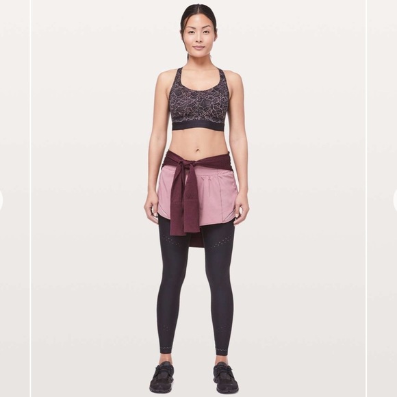 lululemon Fine Form Bra Ultra Lacescape Rose Black - Picture 16 of 16